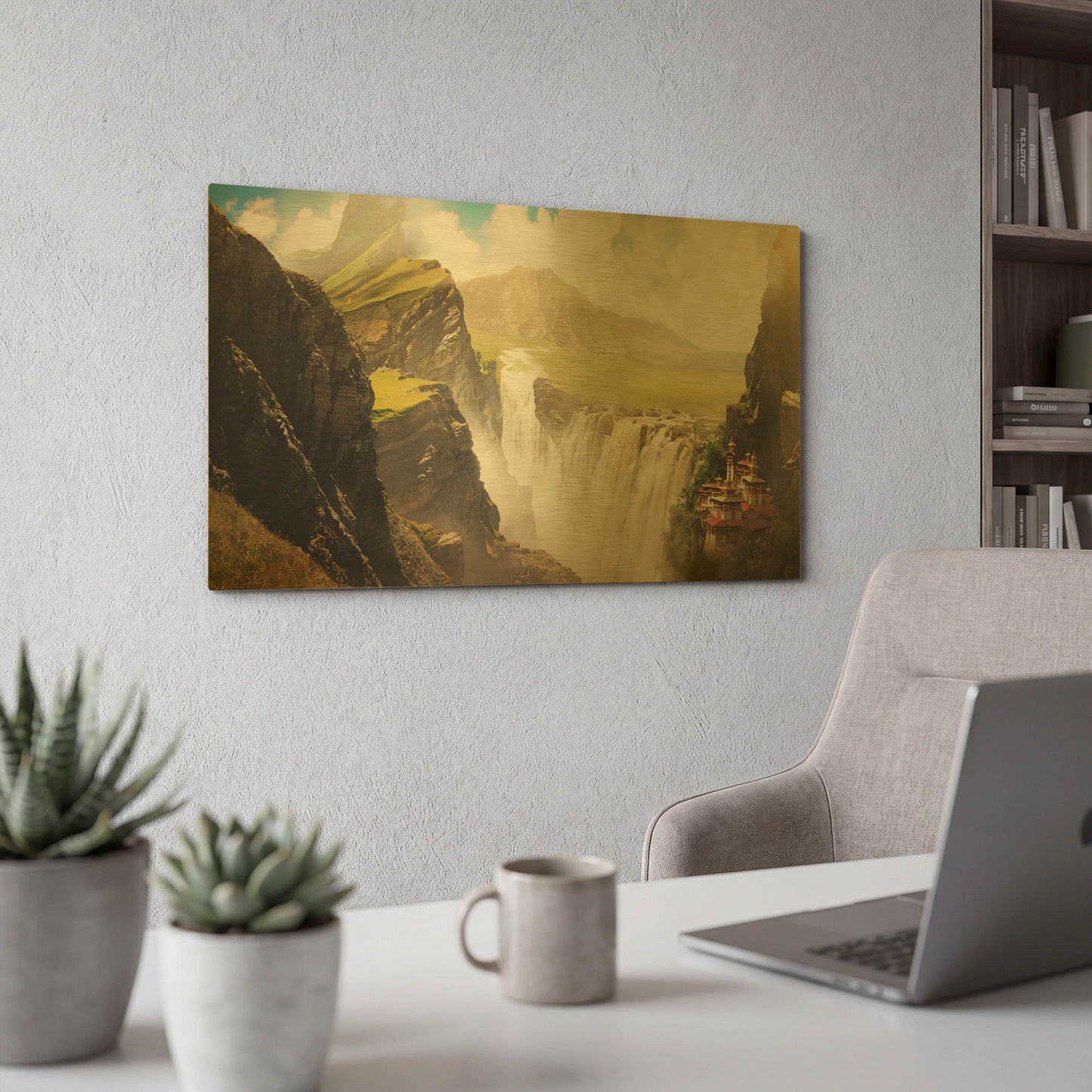 'Epic Valley' By Jonathan Lam Gold Metal Wall Art