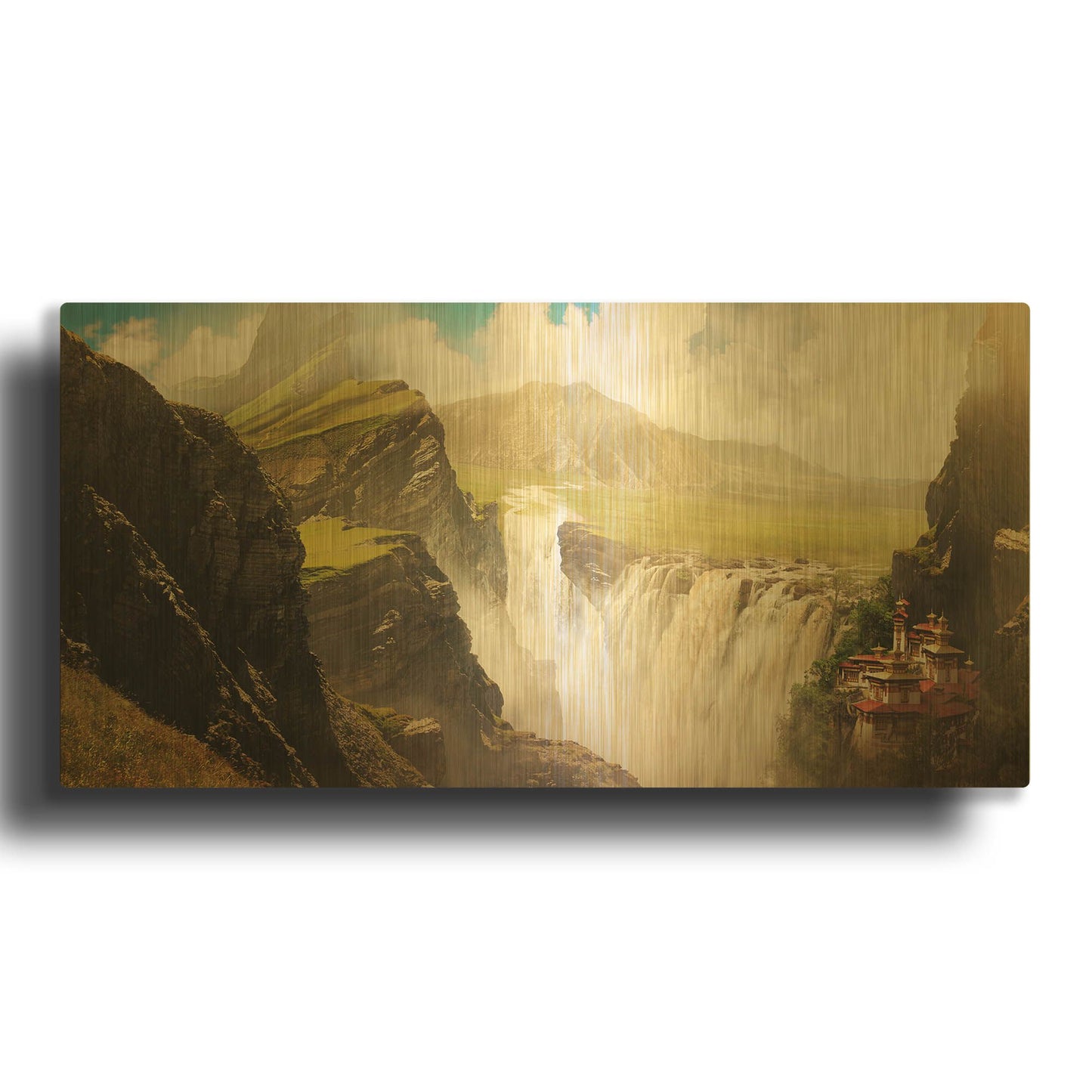 'Epic Valley' By Jonathan Lam Gold Metal Wall Art