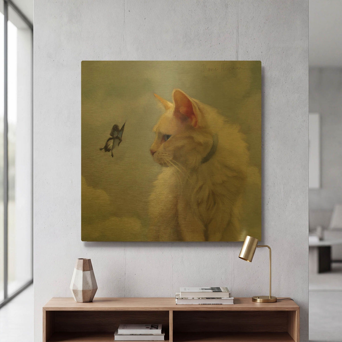 'The Greeter' By Diane Hoeptner Gold Metal Wall Art