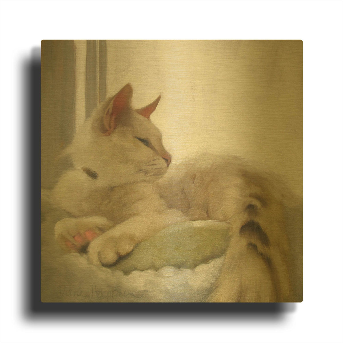 'Through the Window' By Diane Hoeptner Gold Metal Wall Art