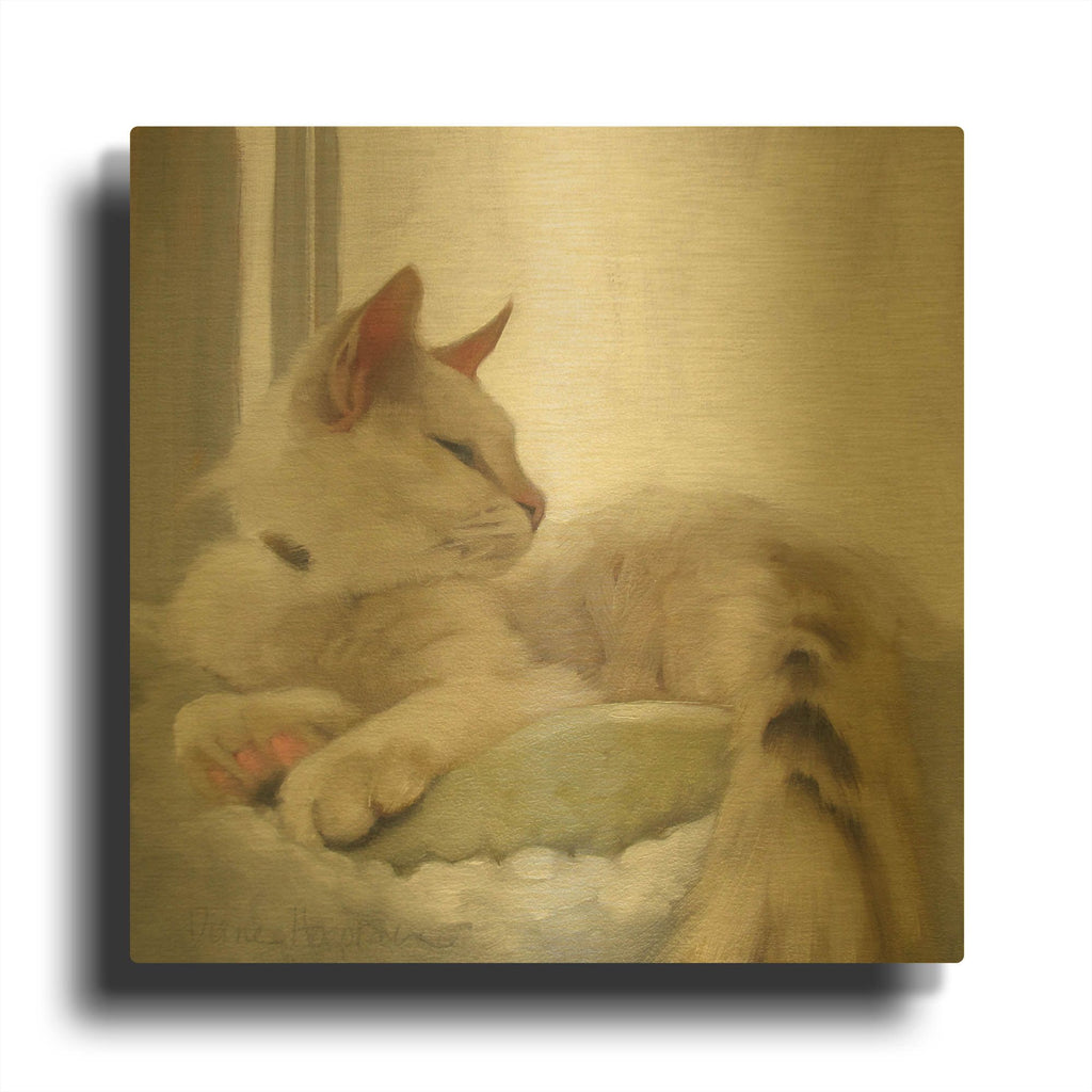 'Through the Window' By Diane Hoeptner Gold Metal Wall Art