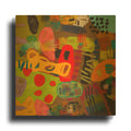 'Conversations in the Abstract 19' By Downs Gold Metal Wall Art