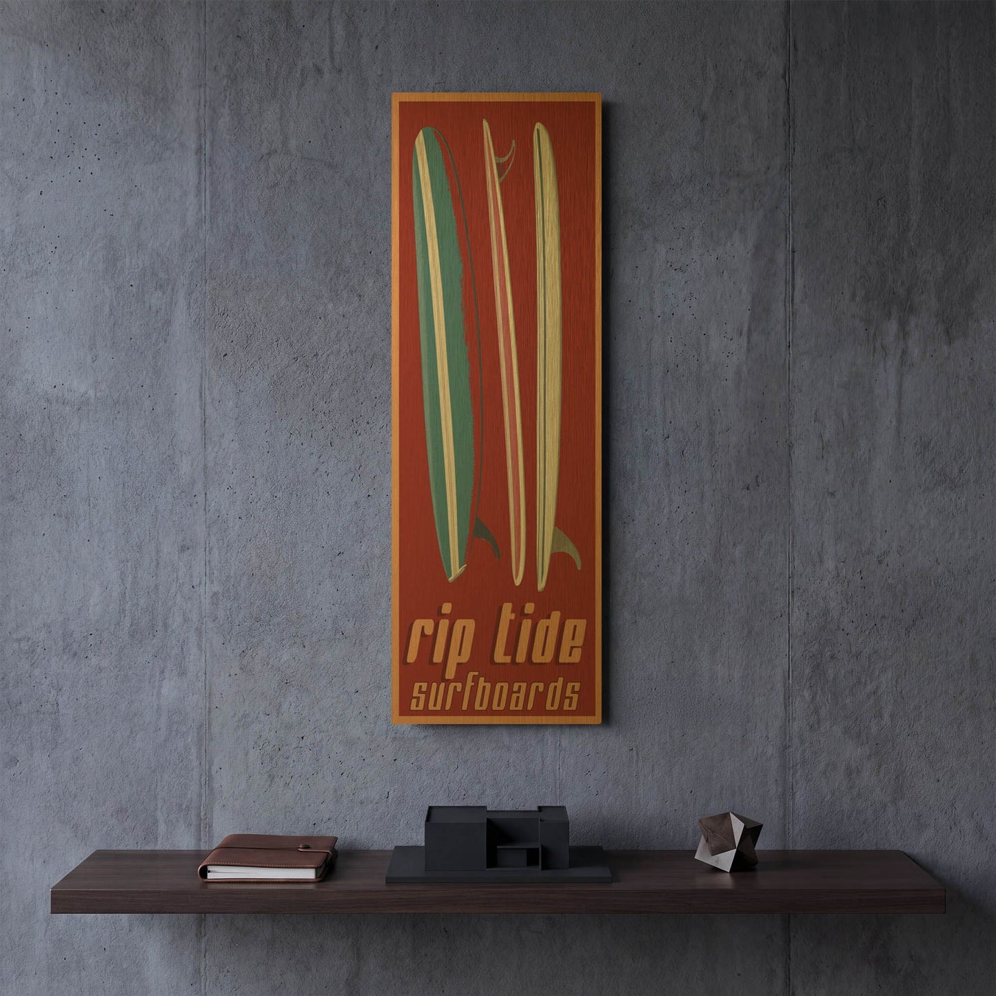 'Rip Tide' By Edward M. Fielding Gold Metal Wall Art