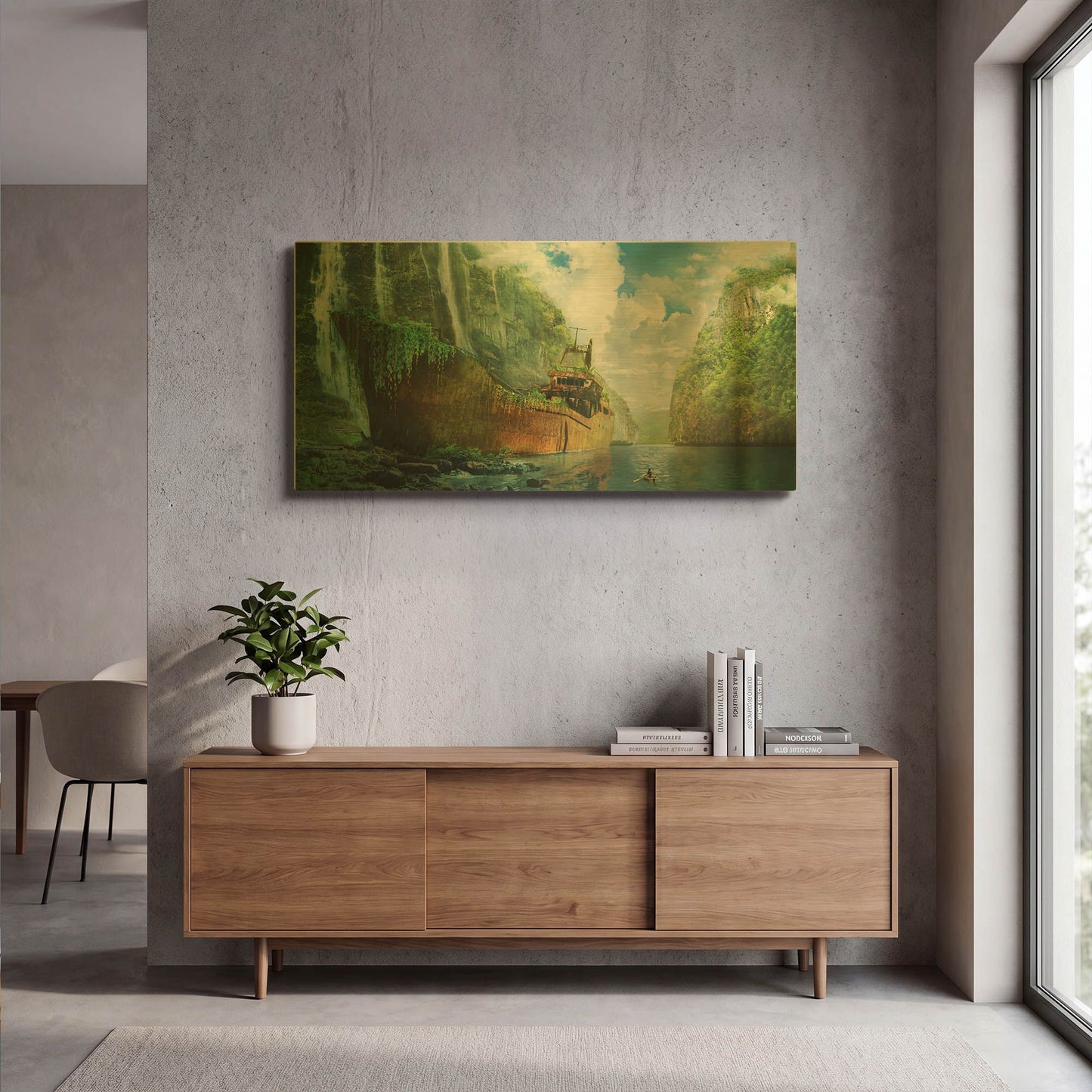 'Shipwreck' By Jonathan Lam Gold Metal Wall Art