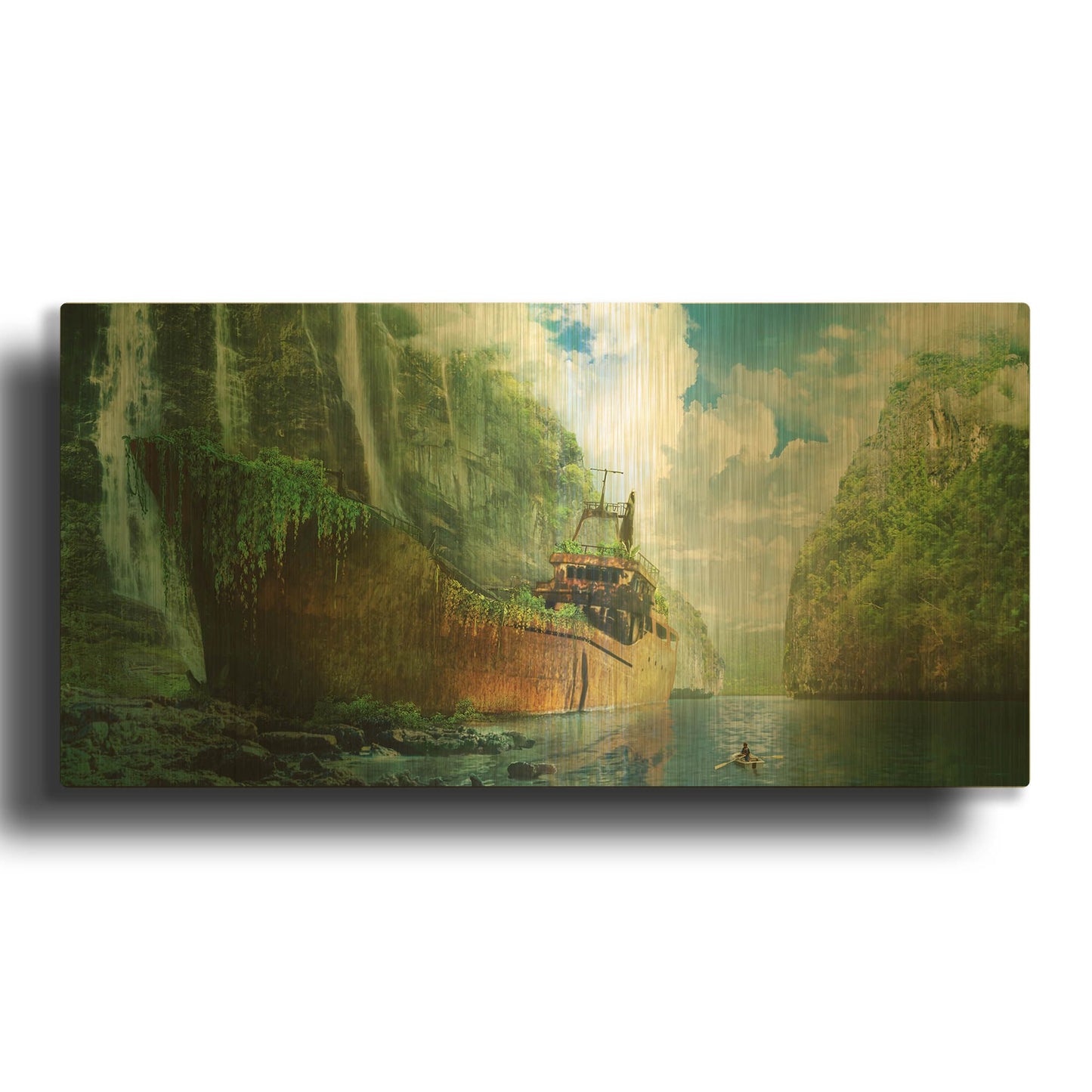 'Shipwreck' By Jonathan Lam Gold Metal Wall Art