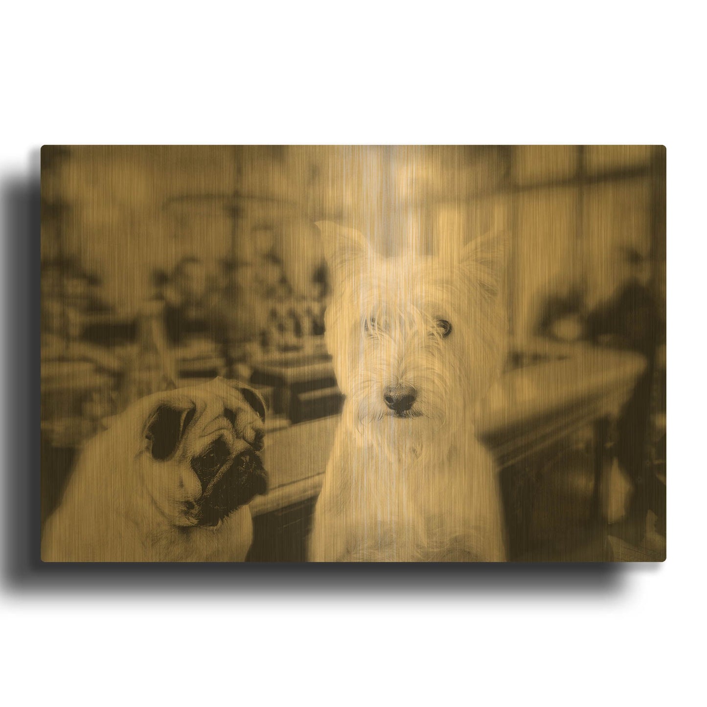 'Singles Night' By Edward M. Fielding Gold Metal Wall Art