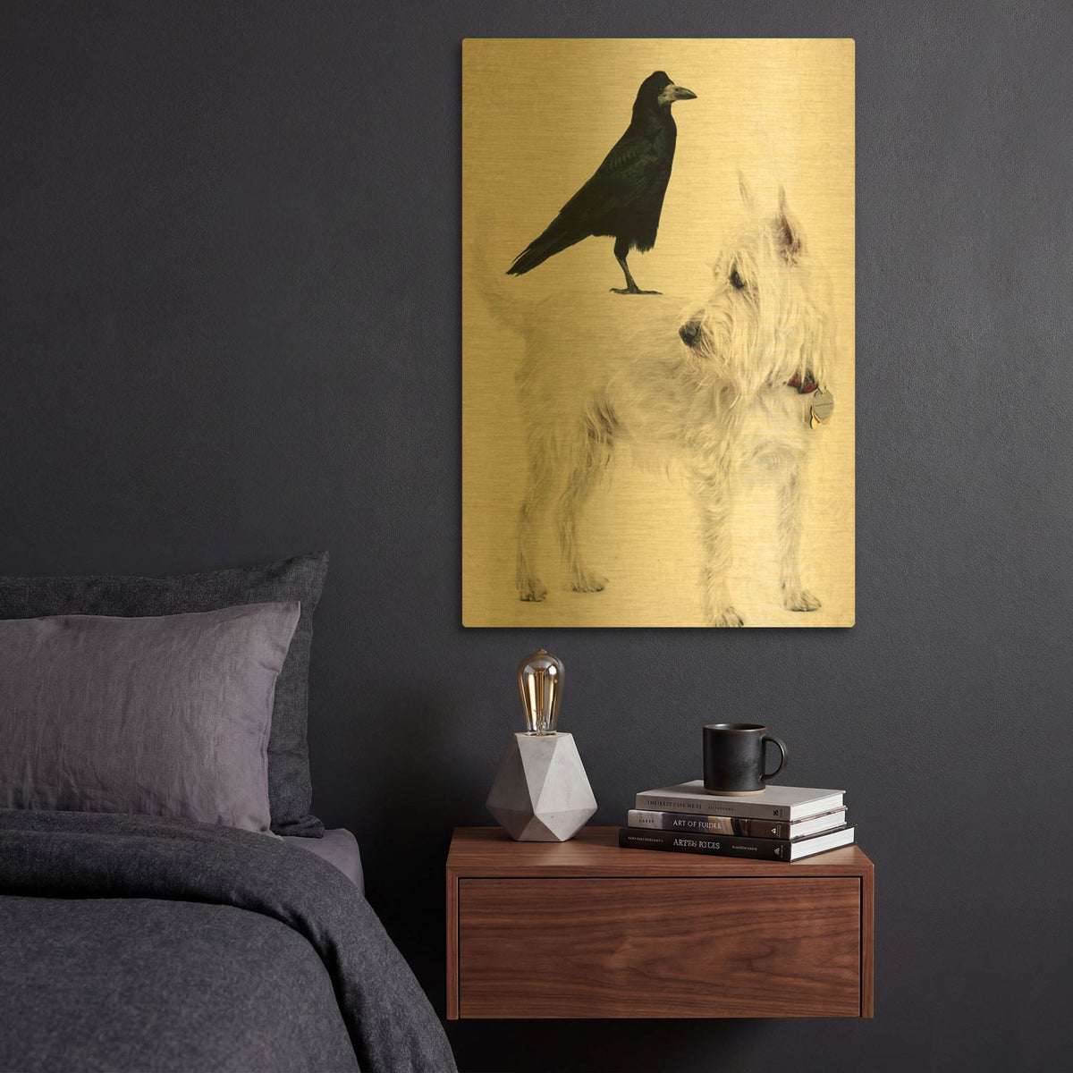 'The Hitchhiker' By Edward M. Fielding Gold Metal Wall Art