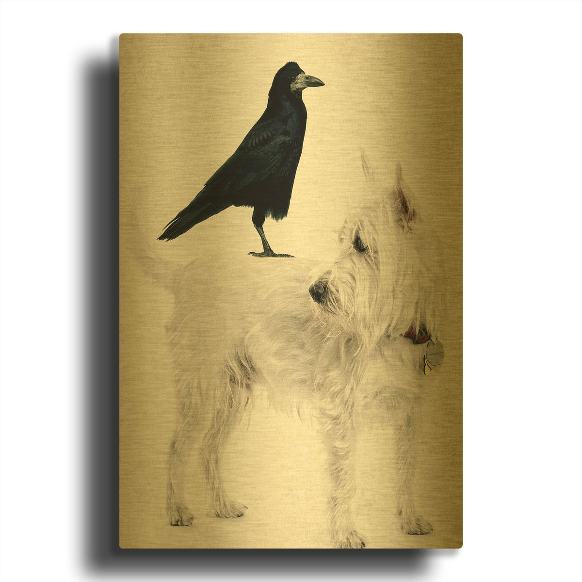 'The Hitchhiker' By Edward M. Fielding Gold Metal Wall Art