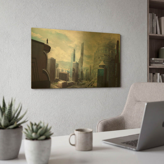 'The Future' By Jonathan Lam Gold Metal Wall Art
