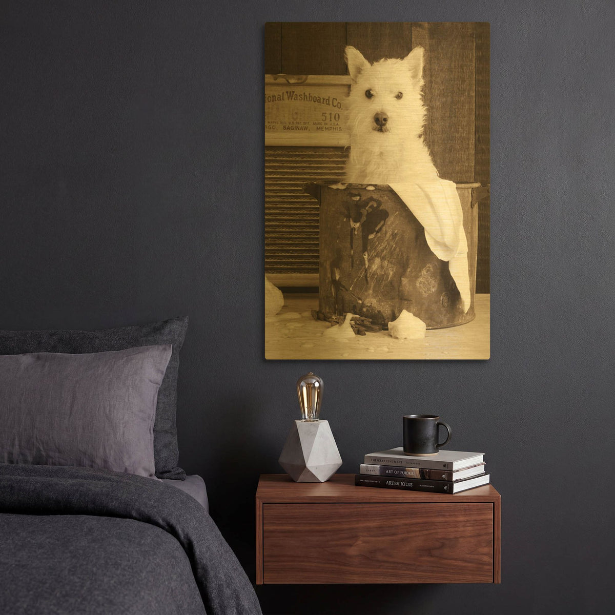 'Vintage Wash Day' By Edward M. Fielding Gold Metal Wall Art