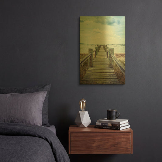 'Cape Cod' By Edward M. Fielding Gold Metal Wall Art