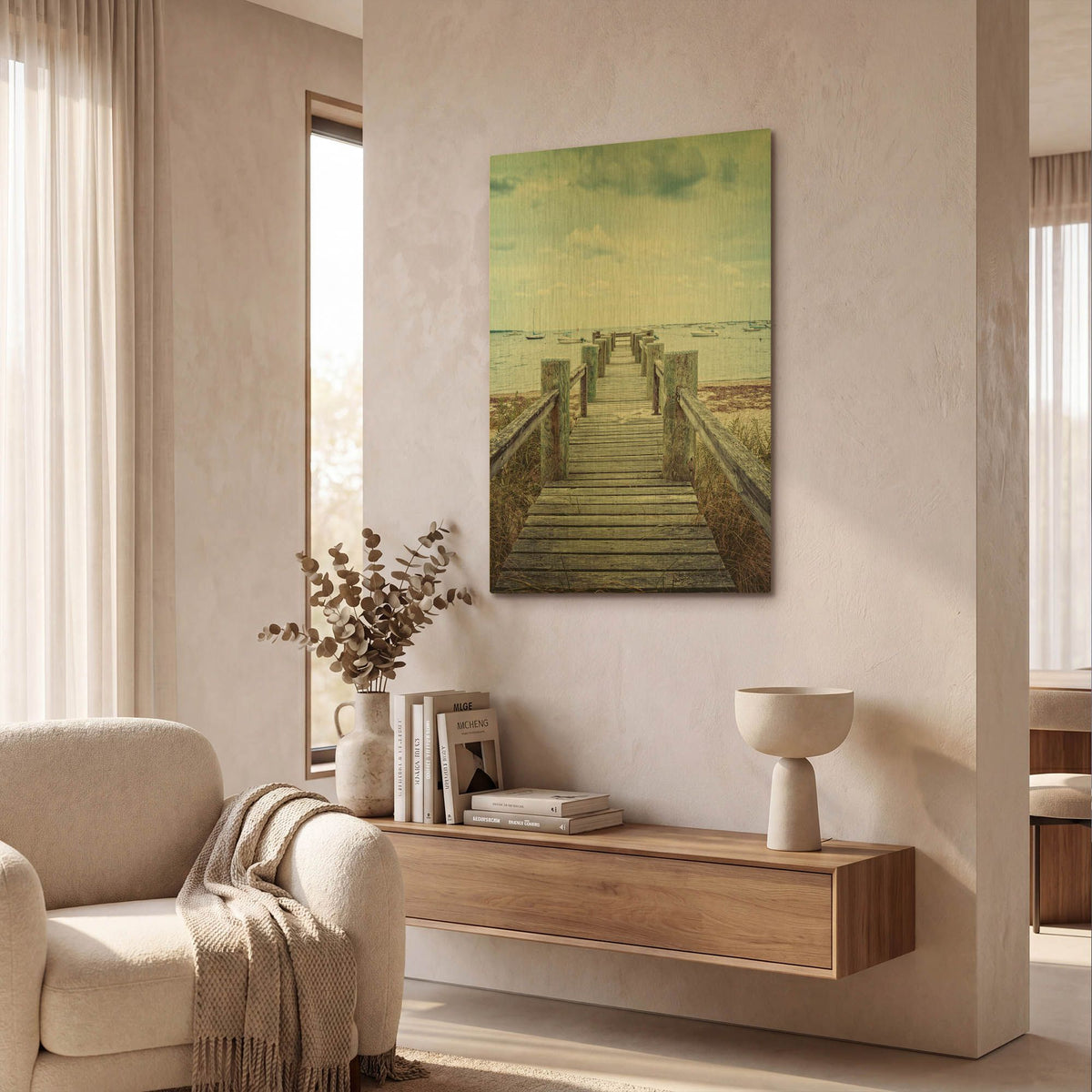 'Cape Cod' By Edward M. Fielding Gold Metal Wall Art