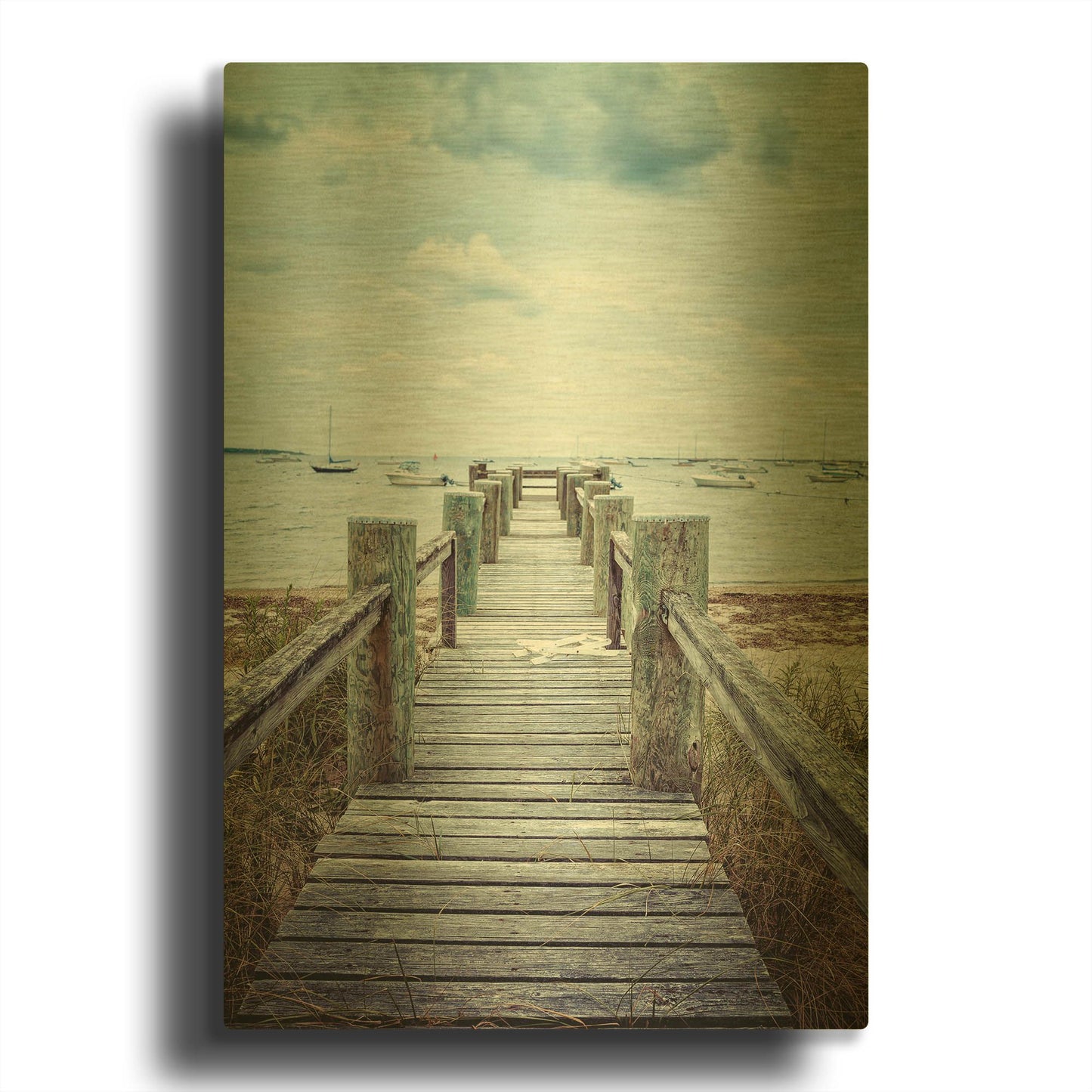 'Cape Cod' By Edward M. Fielding Gold Metal Wall Art