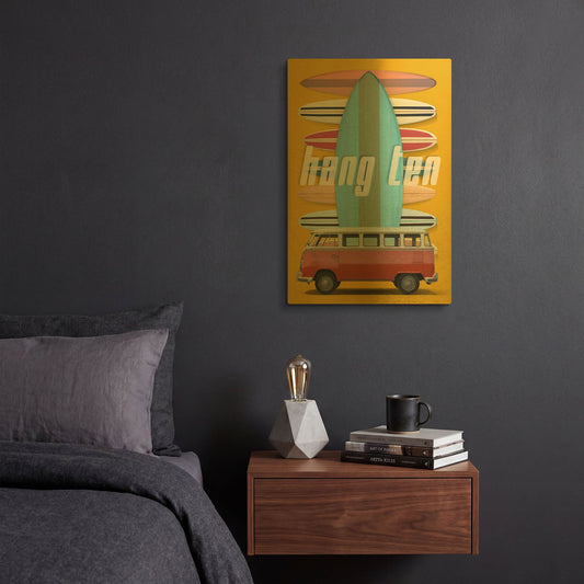 'Hang Ten' By Edward M. Fielding Gold Metal Wall Art