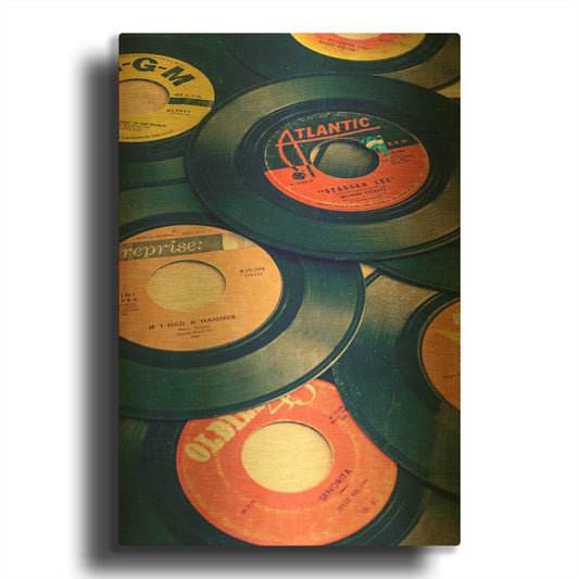 'Old Records' By Edward M. Fielding Gold Metal Wall Art
