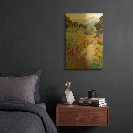 'Garden Path' By Ellie Freudenstein Gold Metal Wall Art