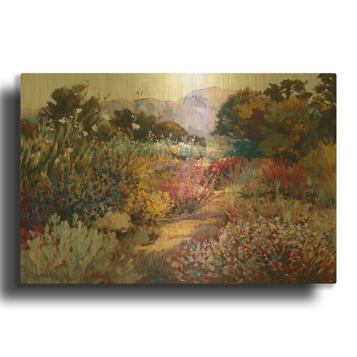 'Morning Bloom' By Ellie Freudenstein Gold Metal Wall Art