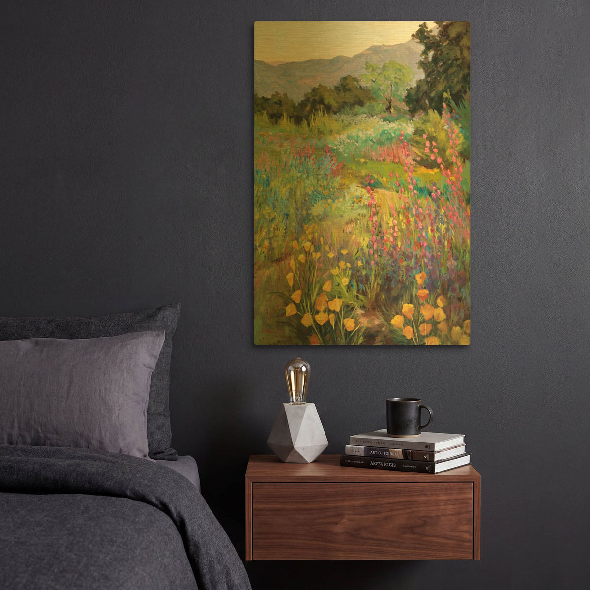 'Spring Days' By Ellie Freudenstein Gold Metal Wall Art
