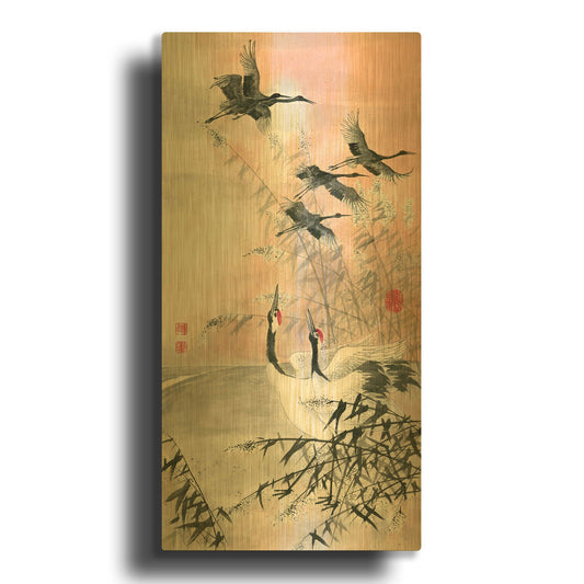'Meet At Sunrise' By River Han Gold Metal Wall Art