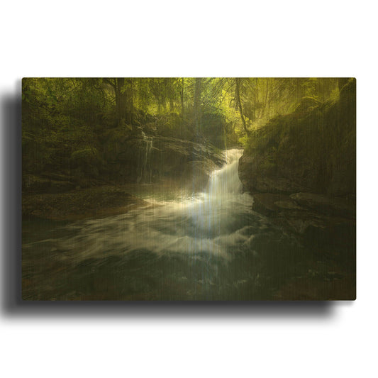'Stream of Life' By Enrico Fossati Gold Metal Wall Art