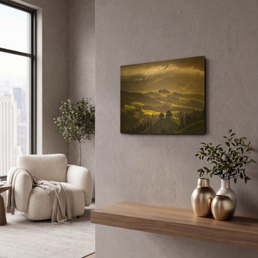 'The Shire' By Enrico Fossati Gold Metal Wall Art