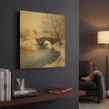 'Central Park Bridge' By Esther Engelman Gold Metal Wall Art