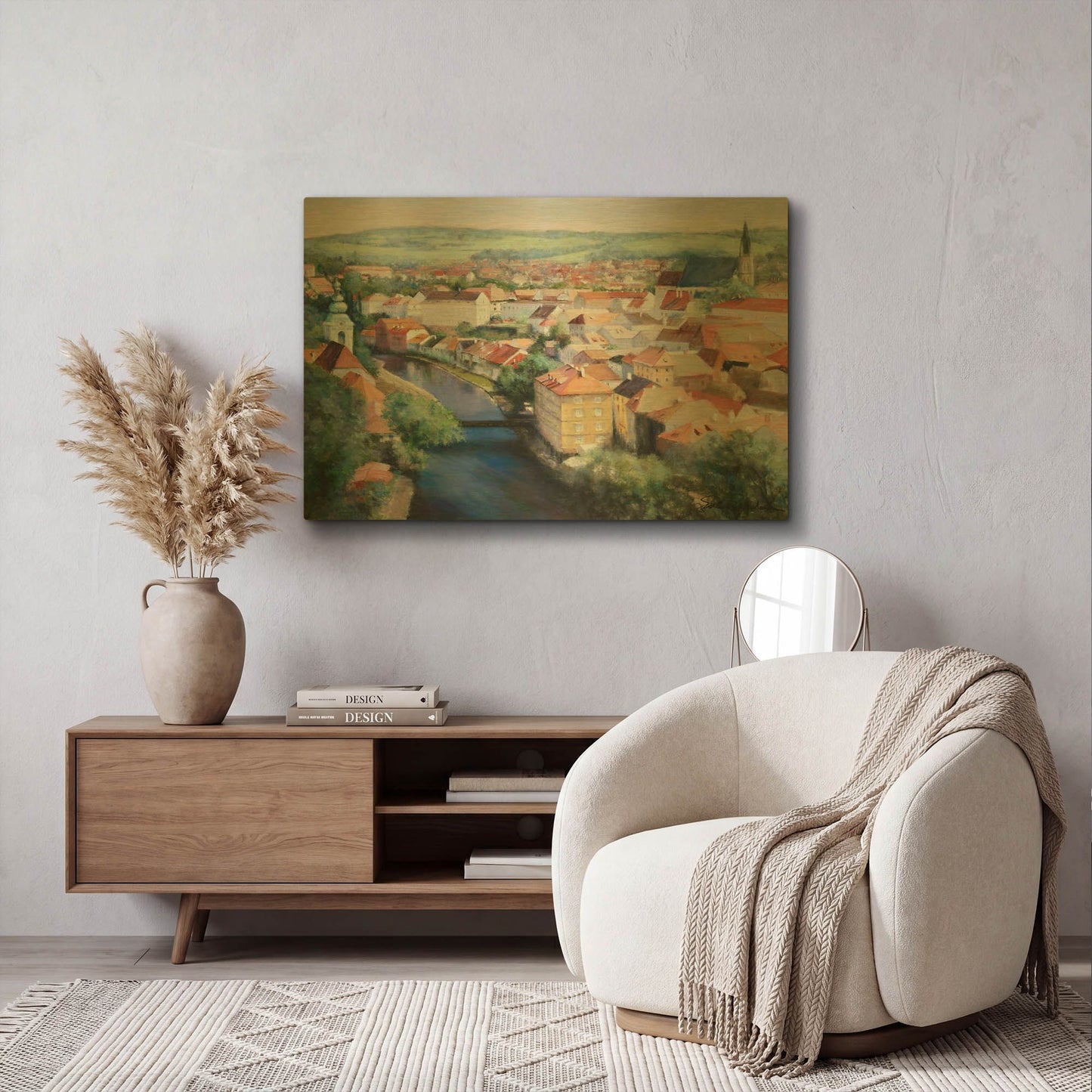 'Mosaic' By Esther Engelman Gold Metal Wall Art