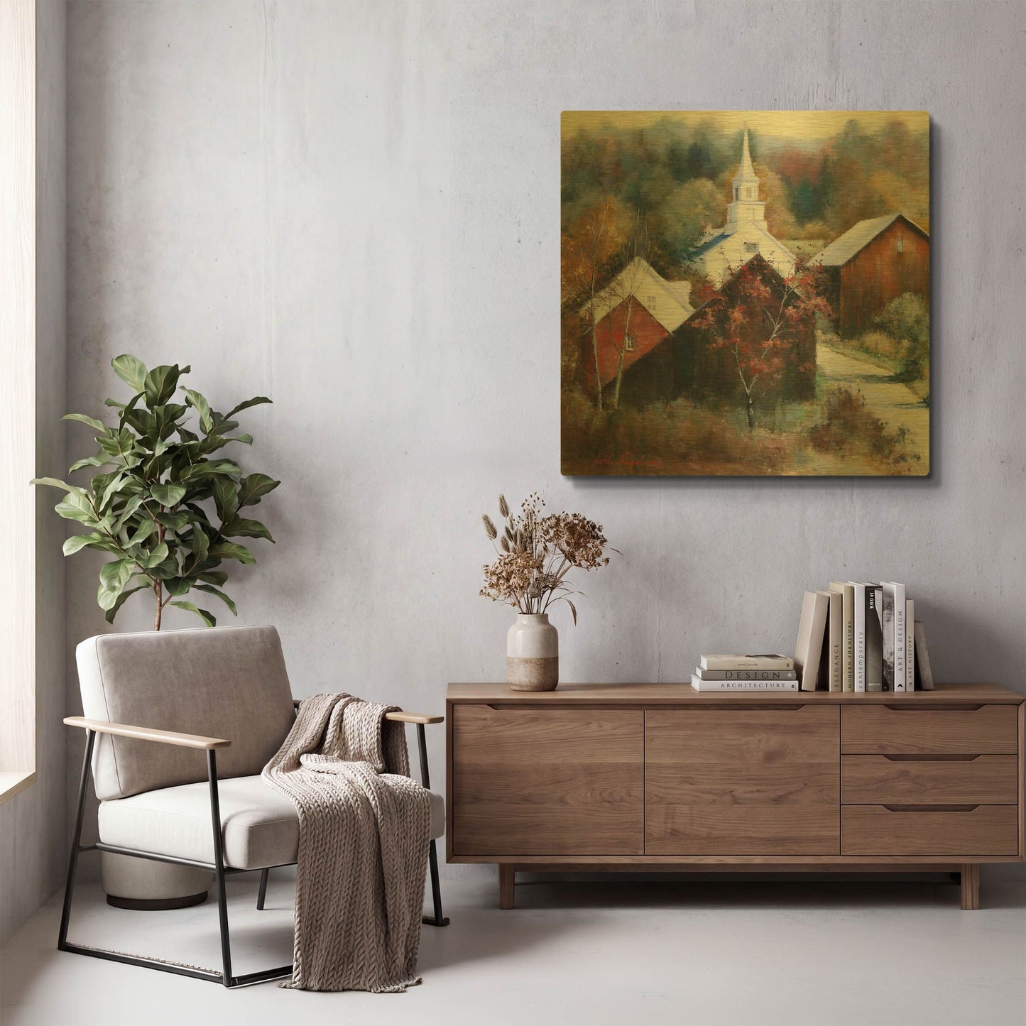 'New England Veterans' By Esther Engelman Gold Metal Wall Art
