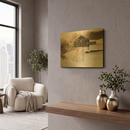'Winter Peace' By Esther Engelman Gold Metal Wall Art