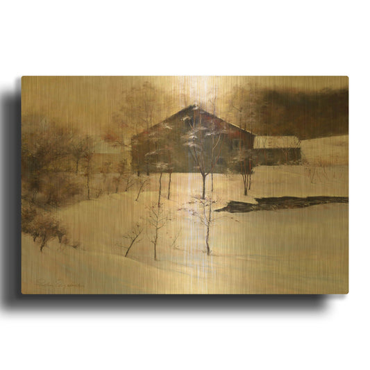 'Winter Peace' By Esther Engelman Gold Metal Wall Art