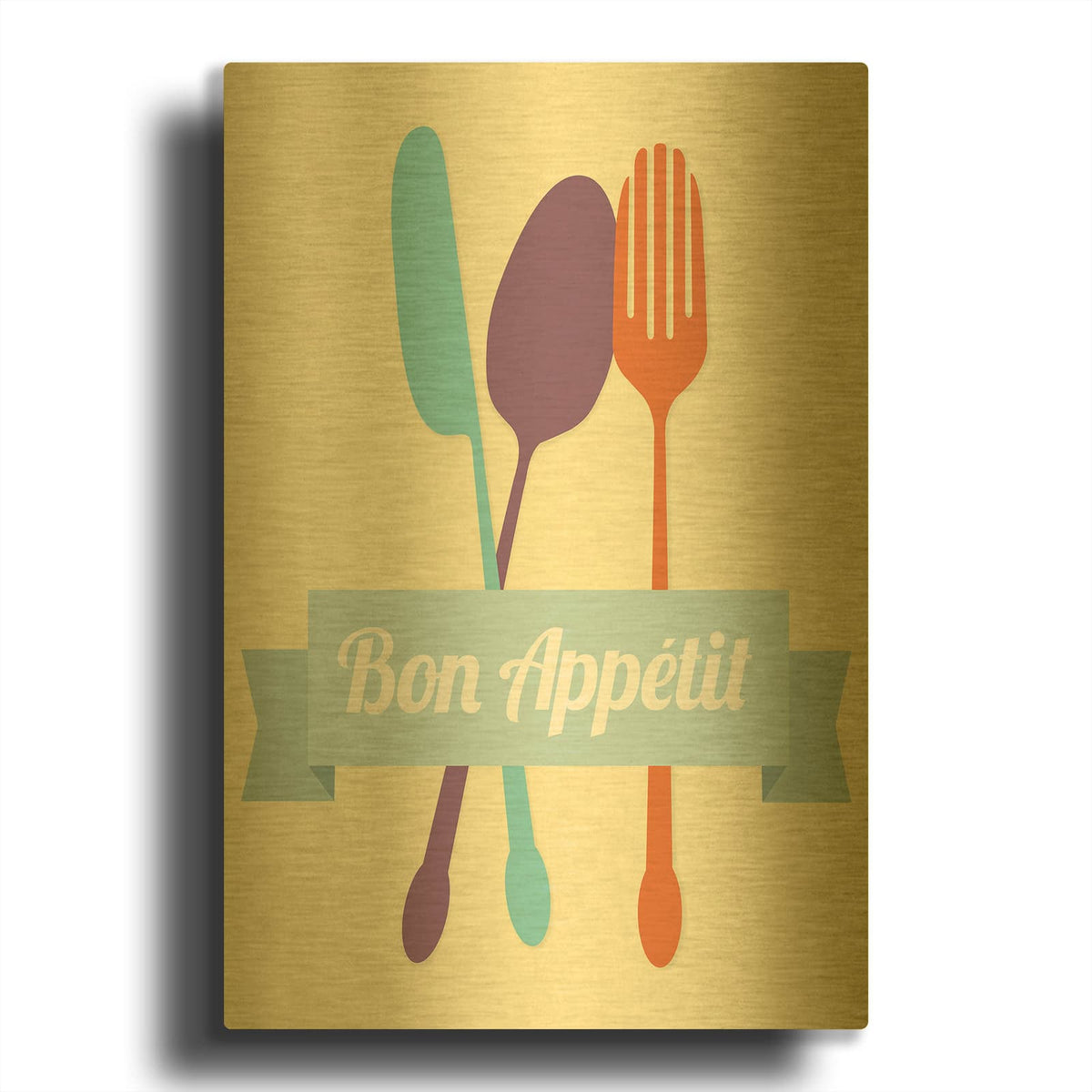 'Bon Appetit' By Genesis Duncan Gold Metal Wall Art