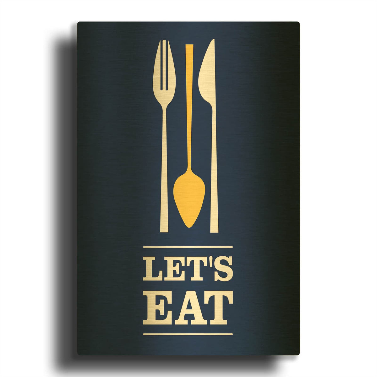'Let’s Eat' By Genesis Duncan Gold Metal Wall Art