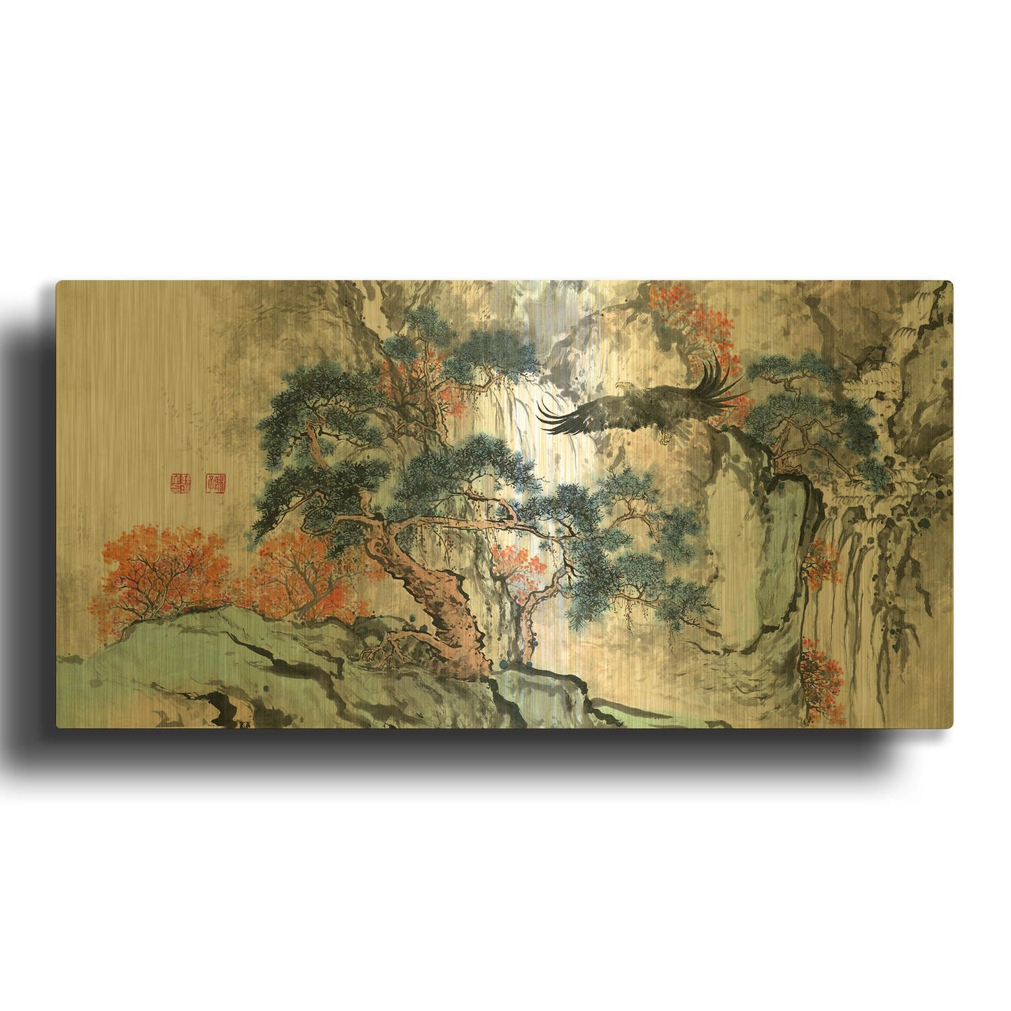 'Bird' By River Han Gold Metal Wall Art