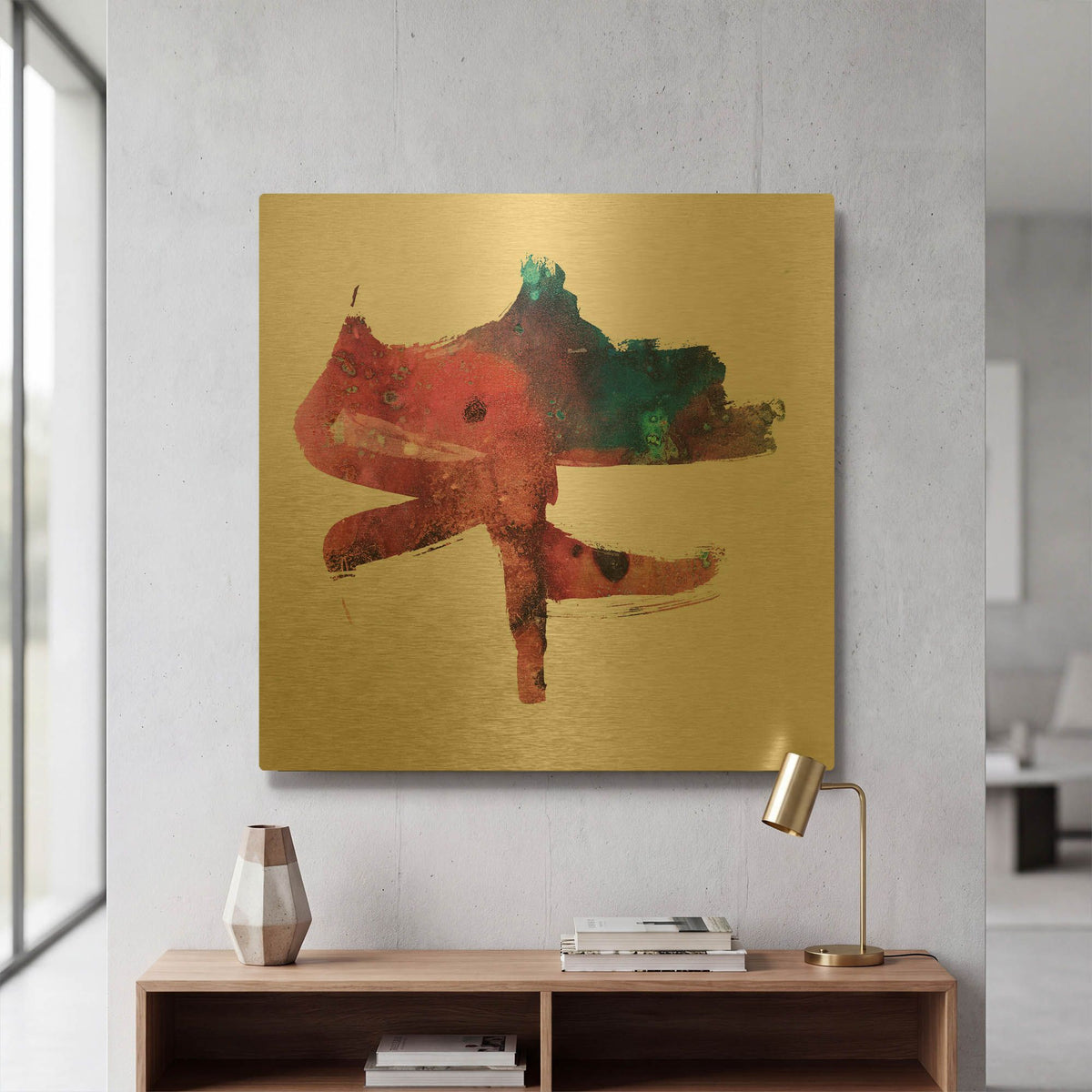 'Eastern Visions 1' By Jaclyn Frances Gold Metal Wall Art