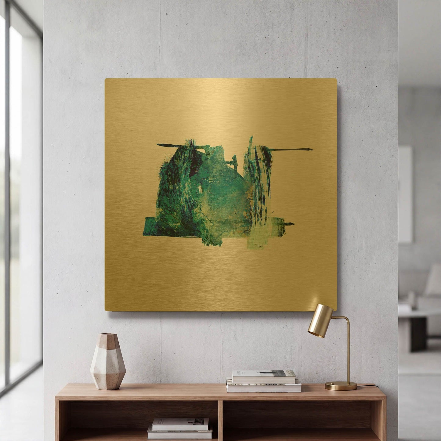 'Eastern Visions 10' By Jaclyn Frances Gold Metal Wall Art