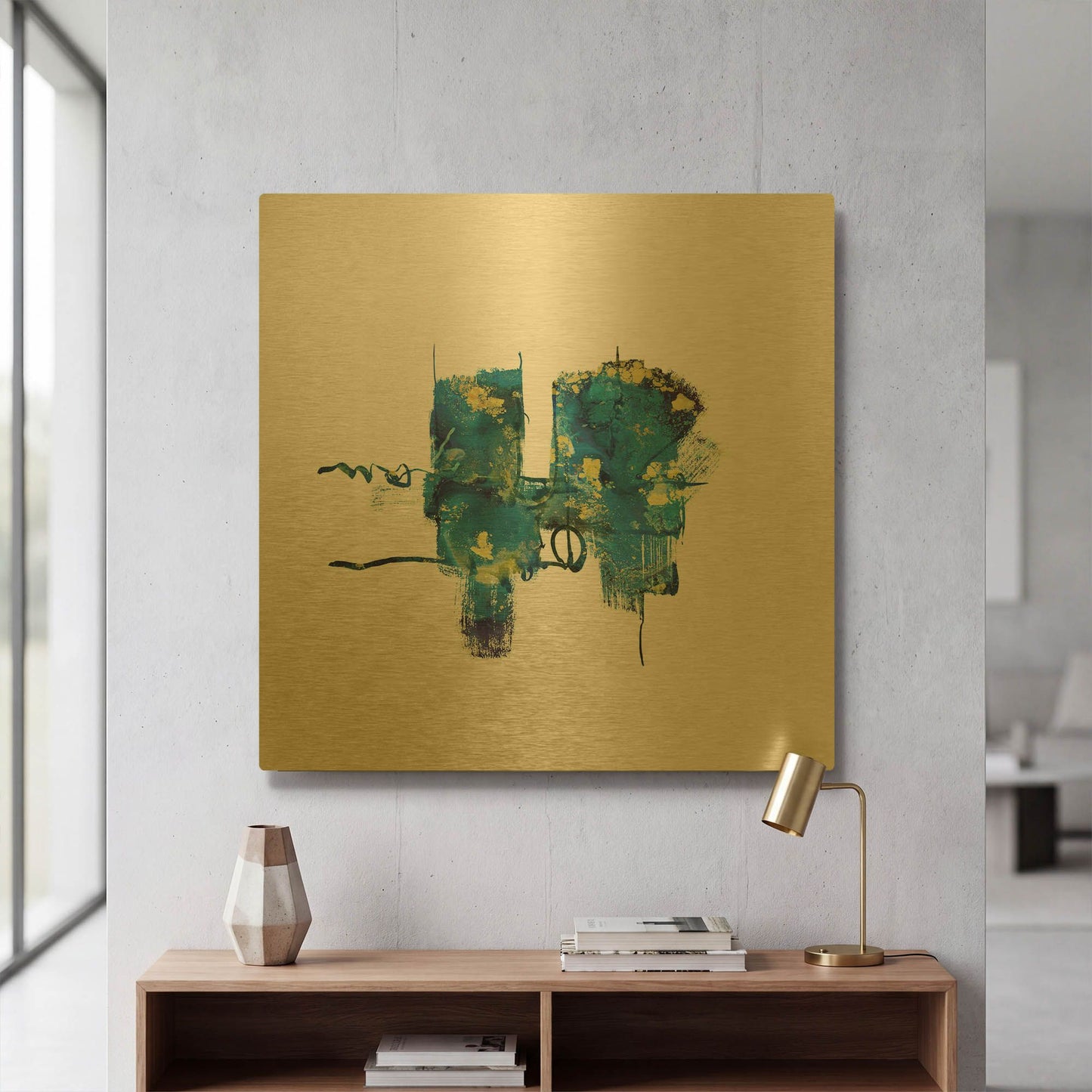 'Eastern Visions 13' By Jaclyn Frances Gold Metal Wall Art