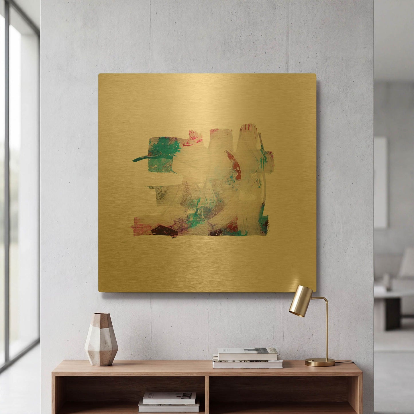 'Eastern Visions 14' By Jaclyn Frances Gold Metal Wall Art