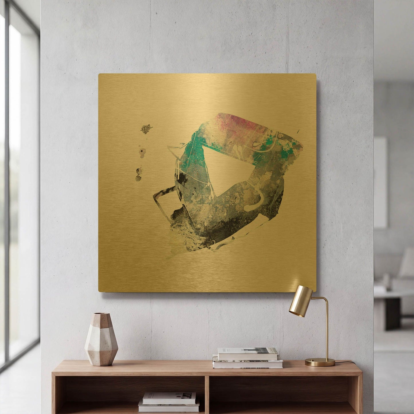 'Eastern Visions 4' By Jaclyn Frances Gold Metal Wall Art