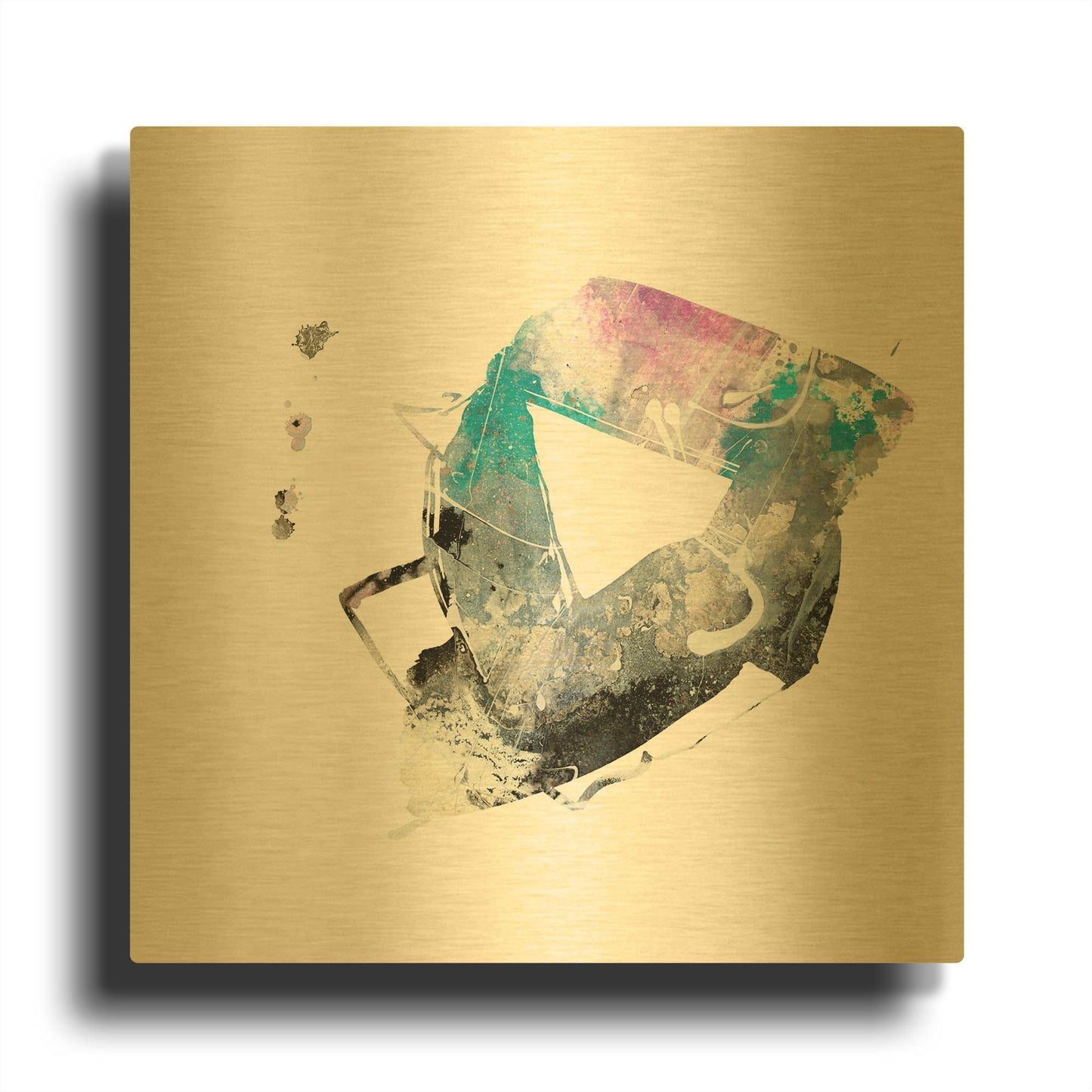 'Eastern Visions 4' By Jaclyn Frances Gold Metal Wall Art