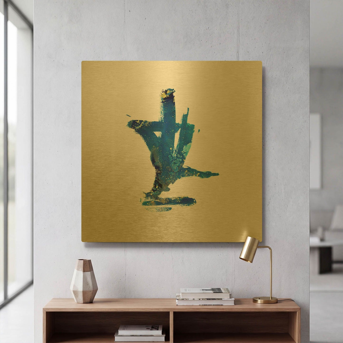 'Eastern Visions 6' By Jaclyn Frances Gold Metal Wall Art