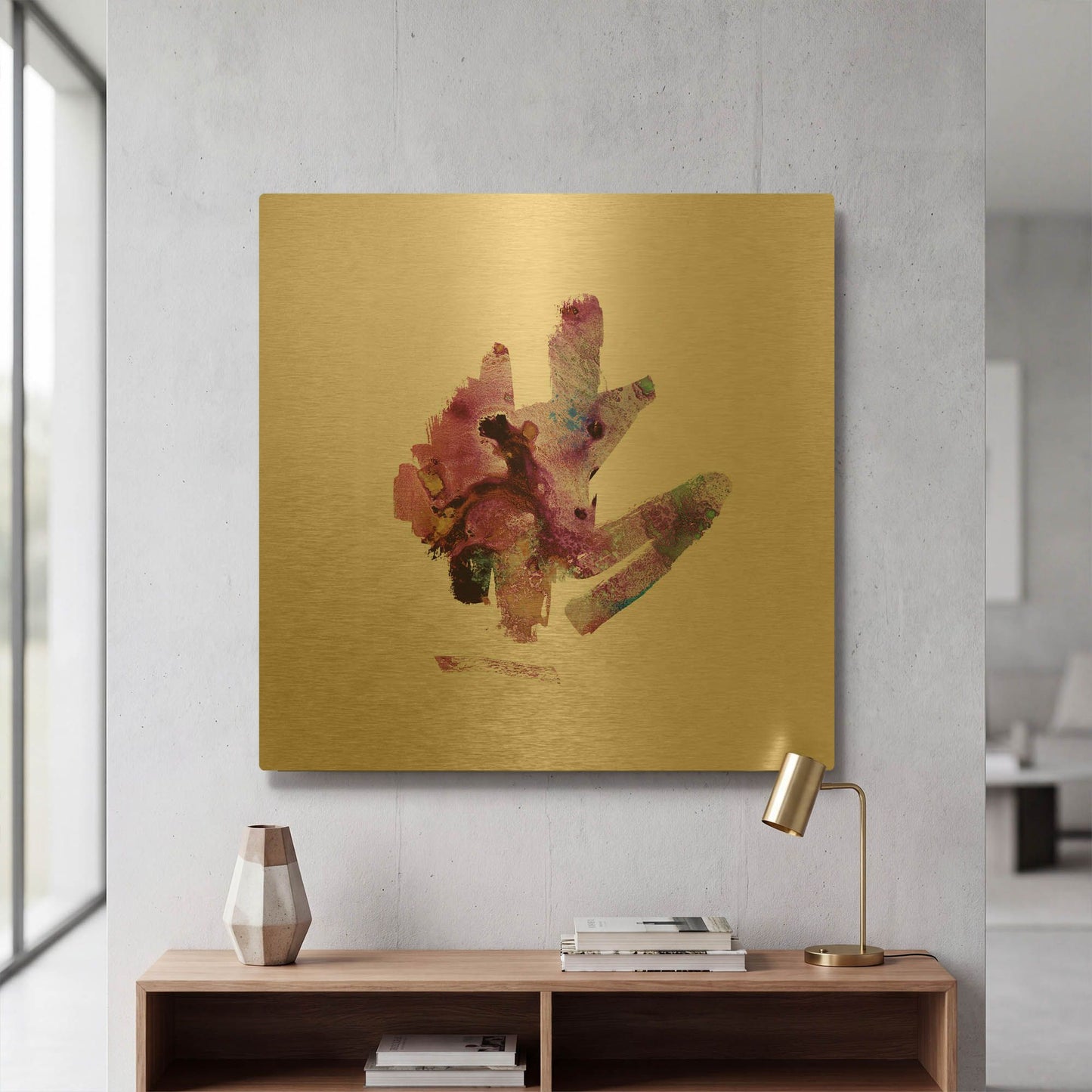 'Eastern Visions 7' By Jaclyn Frances Gold Metal Wall Art