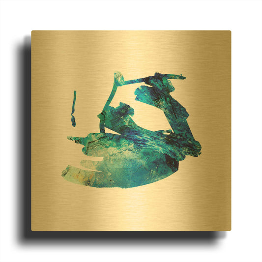 'Eastern Visions 8' By Jaclyn Frances Gold Metal Wall Art