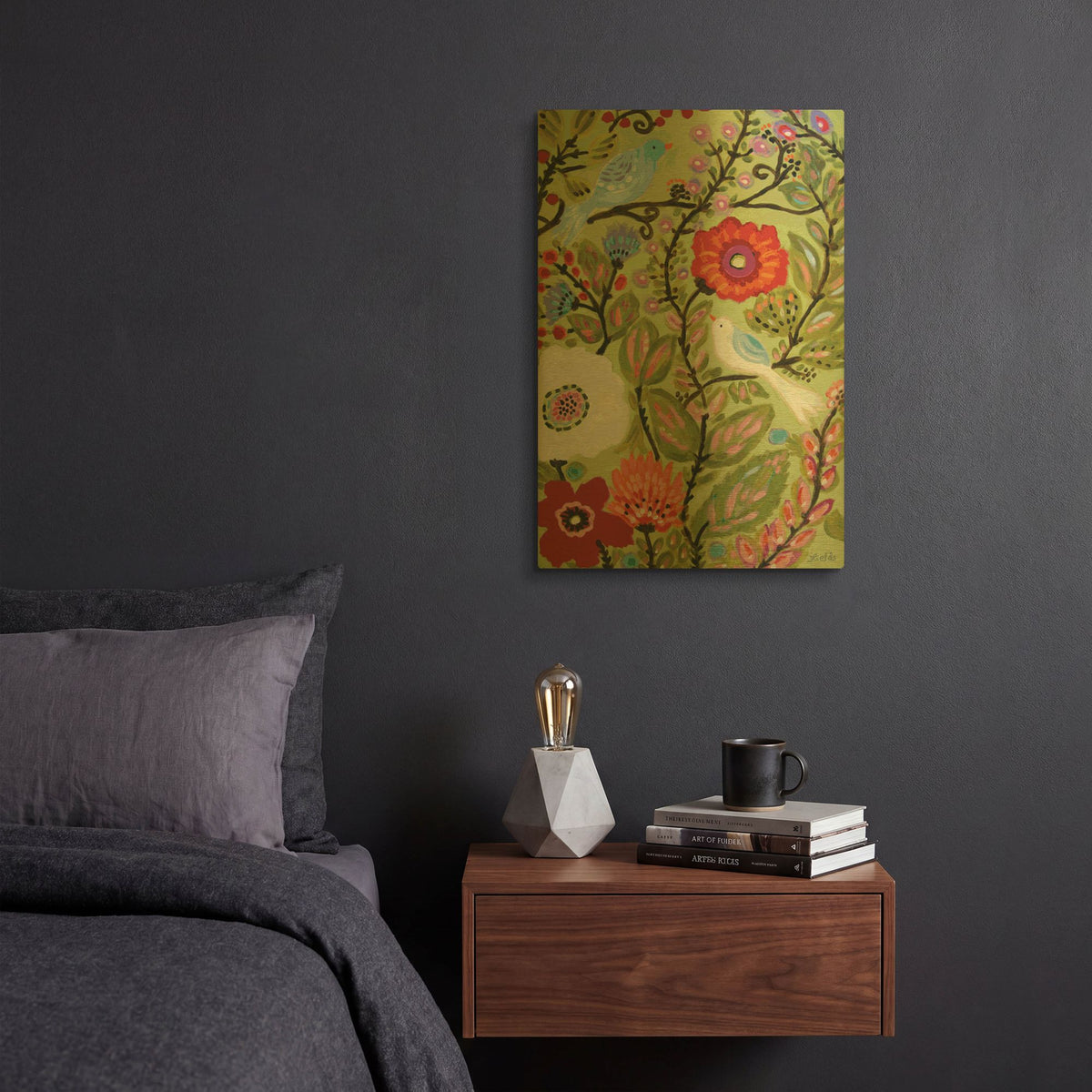 'Peace Garden' By Karen Fields Gold Metal Wall Art