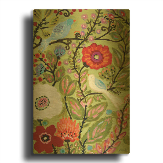 'Peace Garden' By Karen Fields Gold Metal Wall Art