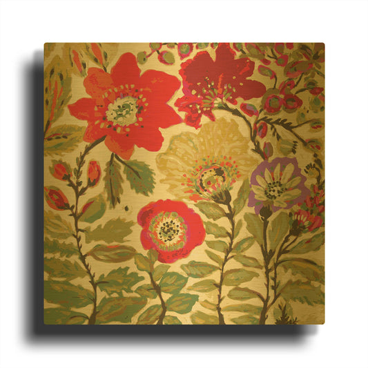 'Modern Art Innocence' By Karen Fields Gold Metal Wall Art
