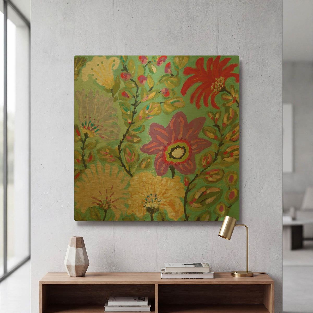 'Liberty Garden' By Karen Fields Gold Metal Wall Art