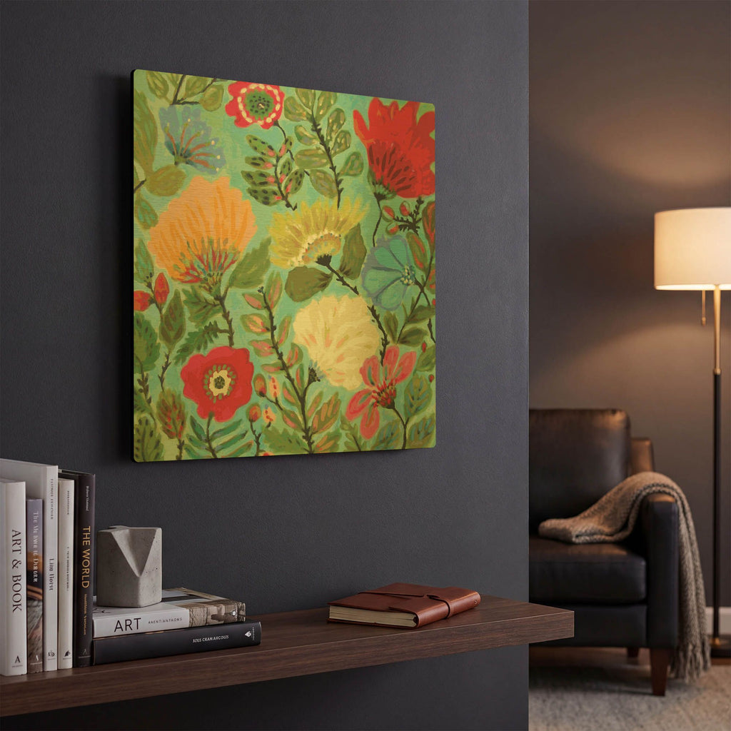 'Freedom Garden' By Karen Fields Gold Metal Wall Art