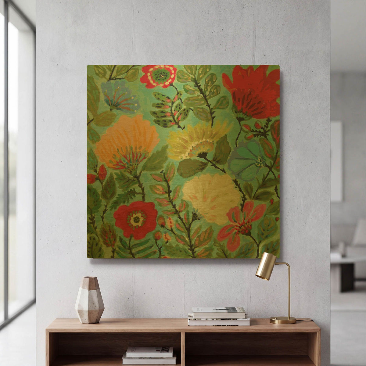 'Freedom Garden' By Karen Fields Gold Metal Wall Art