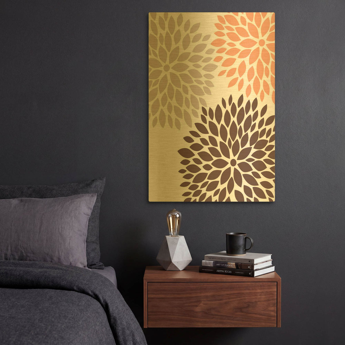 'Warm Encounters 2' By Leslie Fuqua Gold Metal Wall Art