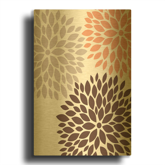'Warm Encounters 2' By Leslie Fuqua Gold Metal Wall Art